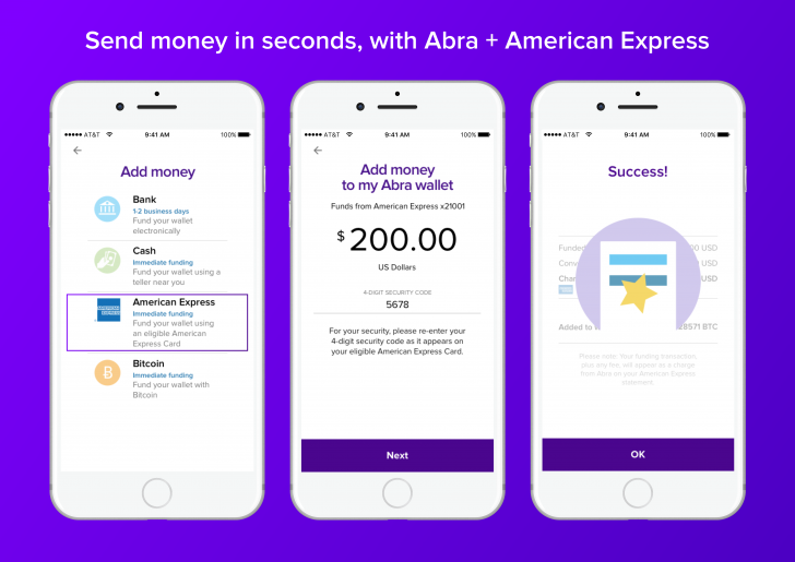 Imagem da matéria: App Abra Possibilita Comprar Bitcoin com Cartão American Express
