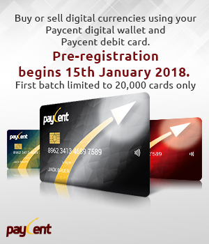 Imagem da matéria: Paycent Abrirá Registro do seu Cartão de Débito no dia 15 de Janeiro