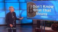 Imagem da matéria: Ellen Degeneres Faz Piada com Bitcoin: “Ou Vale 20 mil Dólares ou Nada”