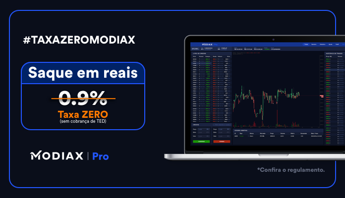 Imagem da matéria: Exchange Brasileira MODIAX zera (quase) todas as suas taxas e lança plataforma de promoções