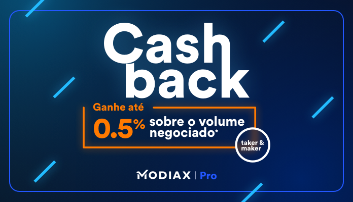 Imagem da matéria: Últimas Horas: MODIAX devolve até 0,5% do volume negociado pelo usuário