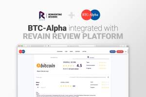 Imagem da matéria: Plataforma de avaliações da Revain integra com BTC-Alpha