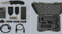 Imagem da matéria: Empresa vende maleta para guardar carteira de bitcoin, faca e pistola