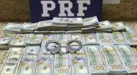 Imagem da matéria: Vídeo: PRF apreende 268,8 mil dólares escondidos e usa máquina para contar dinheiro