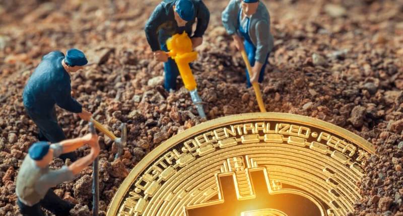 Moeda de bitcoin mineração