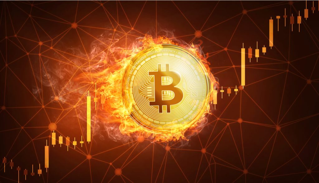 Imagem da matéria: Bitcoin (BTC) dispara e encosta nos US$ 60 mil pela primeira vez em cinco meses