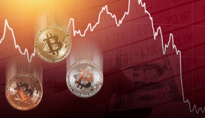 Imagem da matéria: Bitcoin desvaloriza 5% em sábado de queda; Ethereum também cai