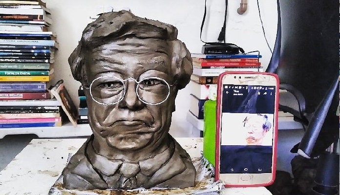 Imagem da matéria: Artista plástico do Rio Grande no Norte faz esculturas do criador do Bitcoin, Satoshi Nakamoto