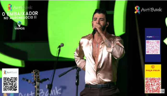 Imagem da matéria: Em live, cantor Gusttavo Lima divulga suposto golpe com criptomoedas que promete lucro de 400%