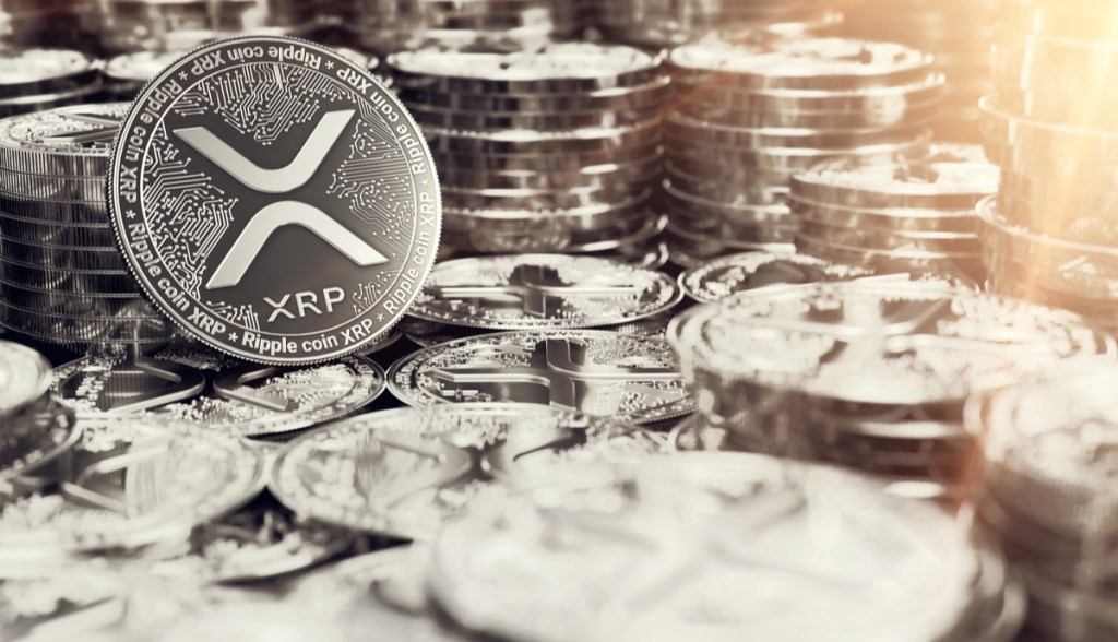 moedas prateadas de XRP da Ripple