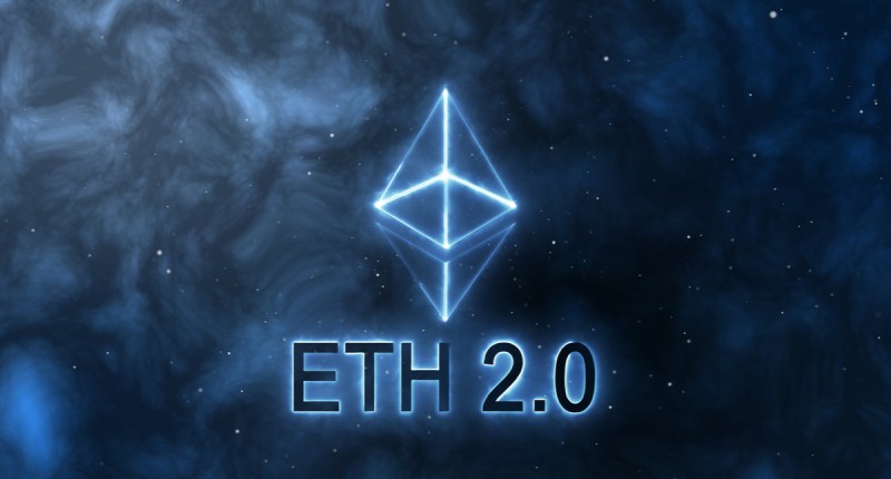 Logo da criptomoeda Ethereum com fundo preto