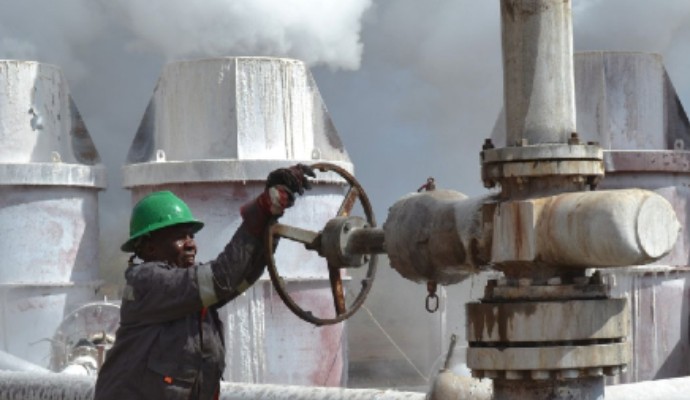 Usina Geotermica KenGen no Quênia com uso de energia geotérmica