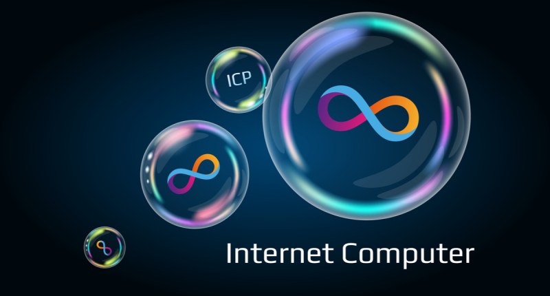 Imagem com o logo da Internet Computer