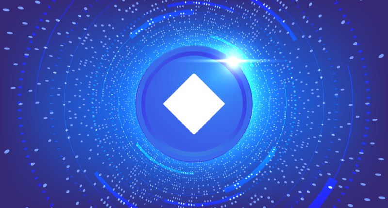 Imagem com o logo do token Waves