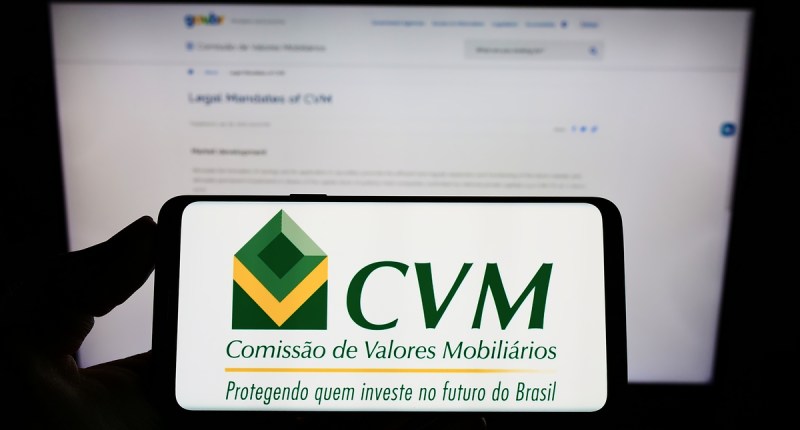 Celular mostra logo da CVM