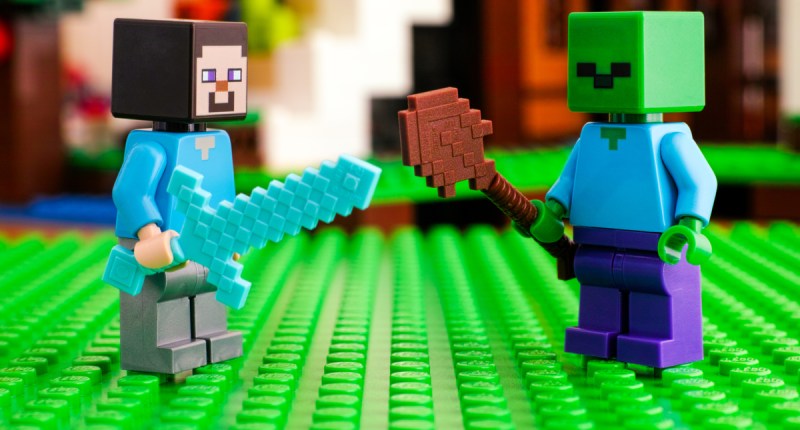 Bonecos de Lego inspirados em Minecraft