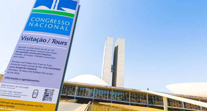Fachada do Congresso Nacional em Brasília-DF