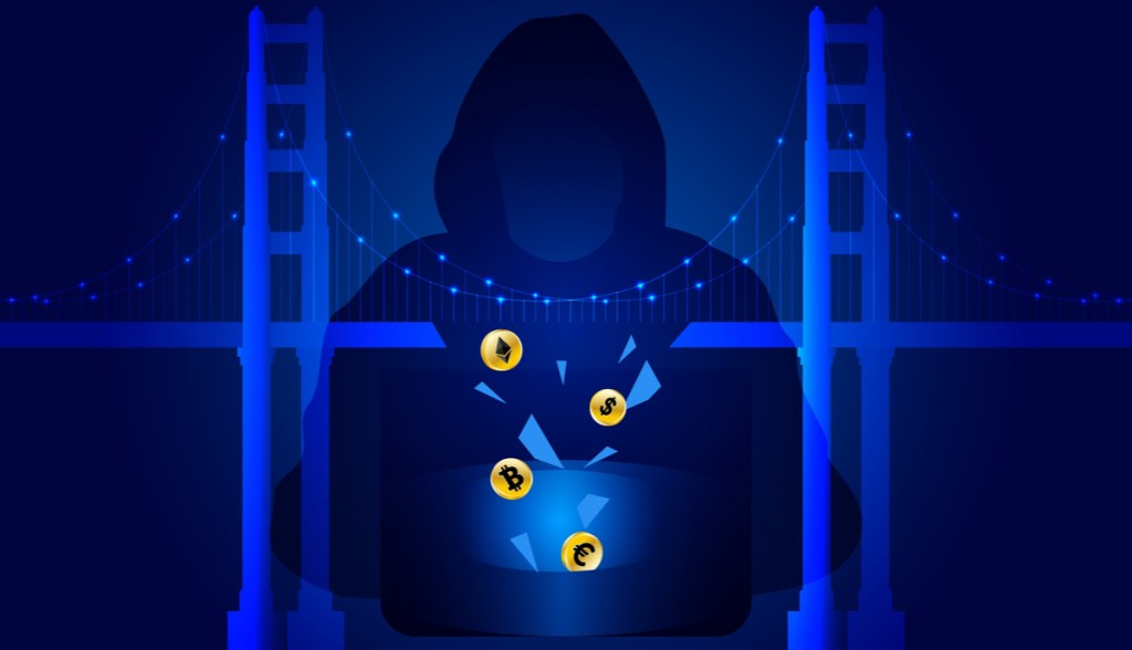 Imagem de ponte com criptomoedas