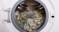 Lavadora lavando dinheiro