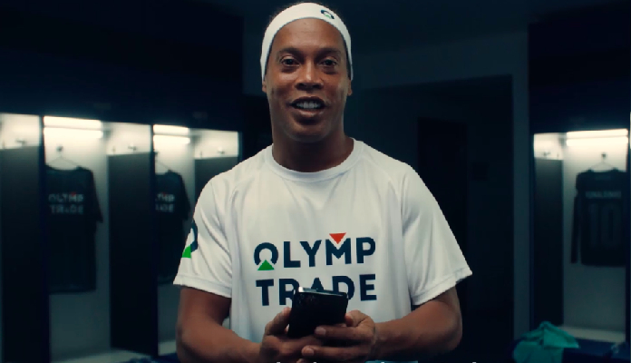 Ronaldinho Gaúcho em vídeo promovendo Olymp Trade