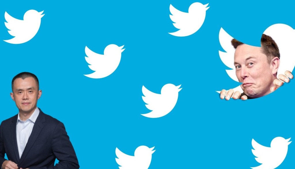 Imagem da matéria: Binance investe US$ 500 milhões na compra do Twitter e faz piada com Elon Musk e CZ