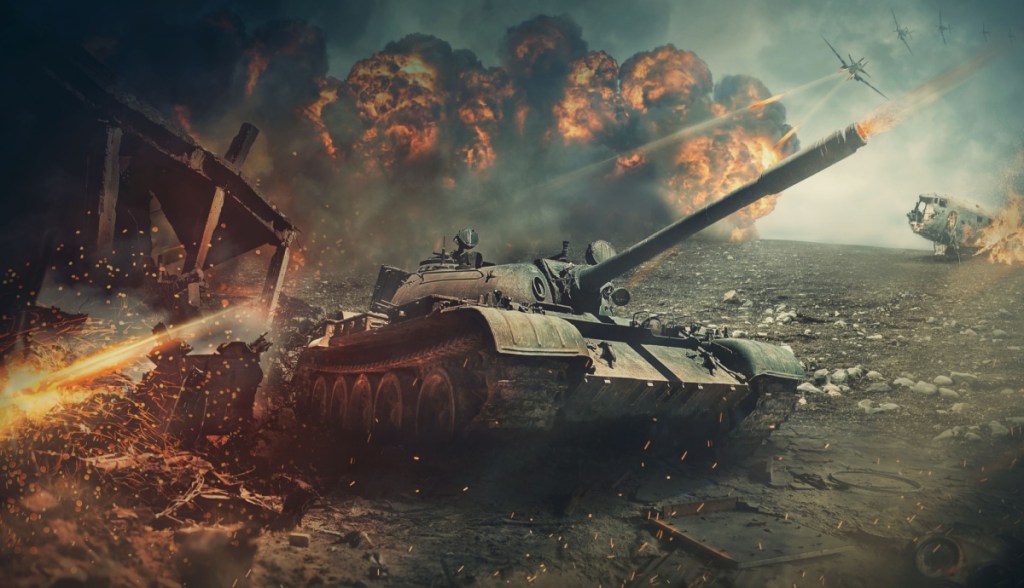 Tanque durante combate