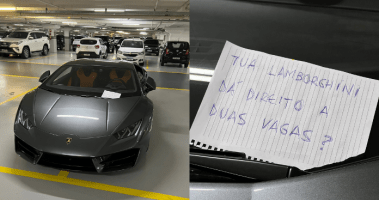Imagem da matéria: Ports Trader estaciona carro em duas vagas em shopping e viraliza após crítica de ex-BBB