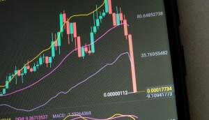 Gráfico de preços mostra queda de um ativo genérico