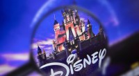 Castelo da Disney visto de uma lupa