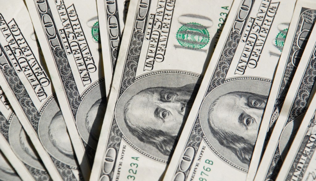 notas de dólar dos EUA