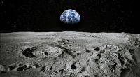 Vista da Terra da Lua e no espaço