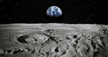 Vista da Terra da Lua e no espaço