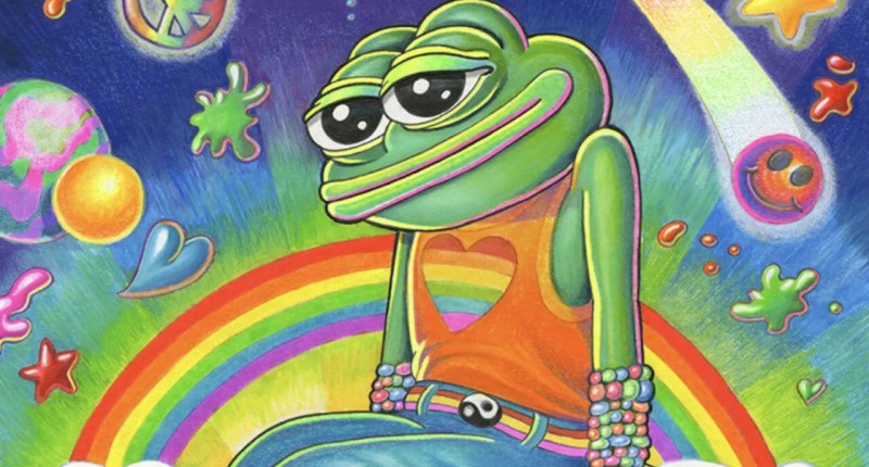 Sapo Pepe, meme e mascote da memecoin PEPE.