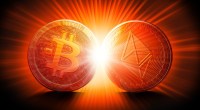 Imagem da matéria: Ethereum (ETH) avança e desafia domínio do Bitcoin (BTC)