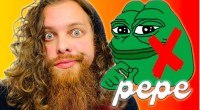 Glauber ProTheDoge e ilsutração da Pepe coin meme com x vermelho