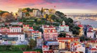 Vista da capital de Portugal Lisboa
