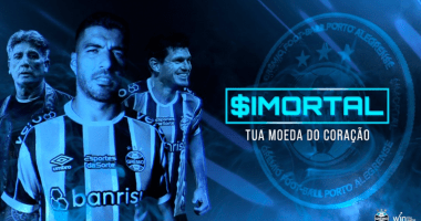 Banner publicitário do token Imortal do Grêmio.