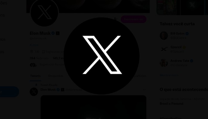 Novo logotipo do Twitter em forma de X