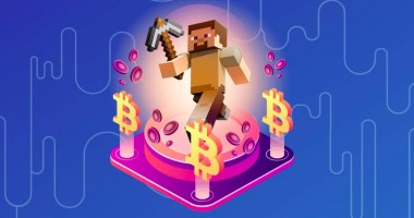 Ilustração de Bitcoin game Minecraft
