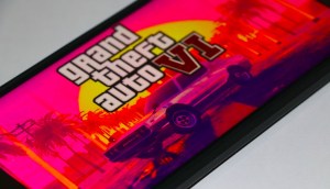 Ilustração no celular do jogo game GTA 6 VI