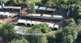 Imegem aérea feita pela ANDE de fazenda de mineração de bitcoin em Canindeyú