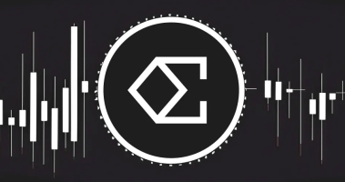 Ilustração do logotipo da criptomoeda Ethena (ENA) envolta a um gráfico de preço