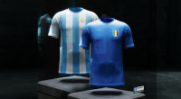 camisas das seleções da itália e Argentina
