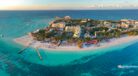 Imagem aérea de Isla Mujeres, México