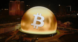 Imagem da matéria: Bitcoin dominou a Esfera de Las Vegas — mas onde está o Dogwifhat?