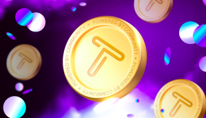 Uma moeda dourada com um T é o Logotipo do jogo TapSwap no Telegram