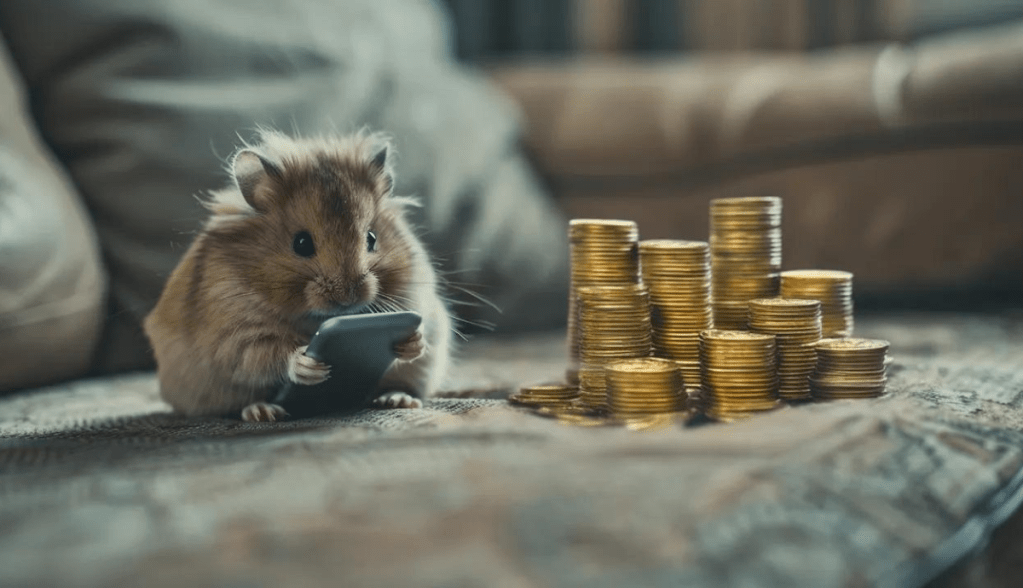 hamster simulando jogar hamster kombat to telegram