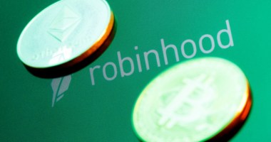 logo verde do robinhood com criptomoedas