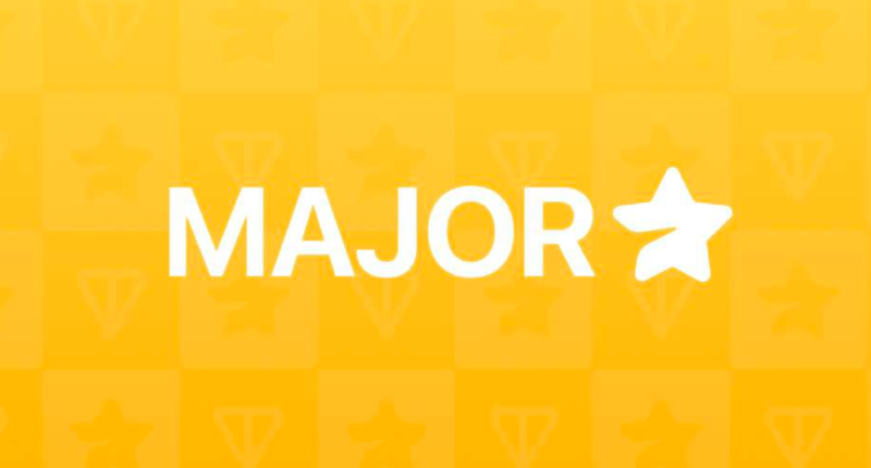 Logotipo e logomarca do jogo cripto Major no Telegram