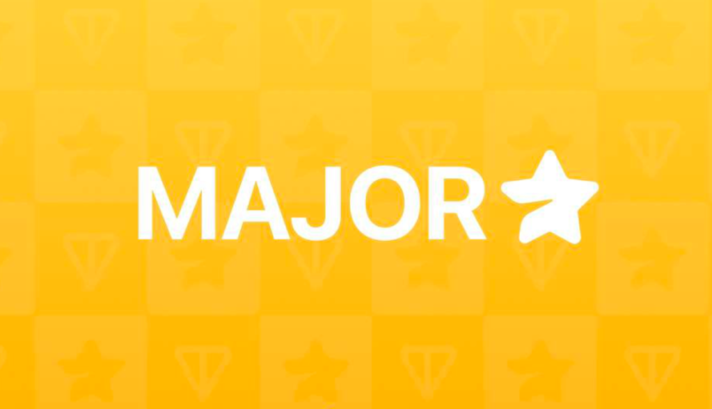 Logotipo e logomarca do jogo cripto Major no Telegram